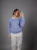 Oversized Collared Sweatshirt